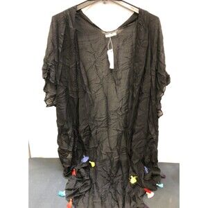 Moss Rose Beach Colorful Tassle Oversized Casual Beachwear Sz OS